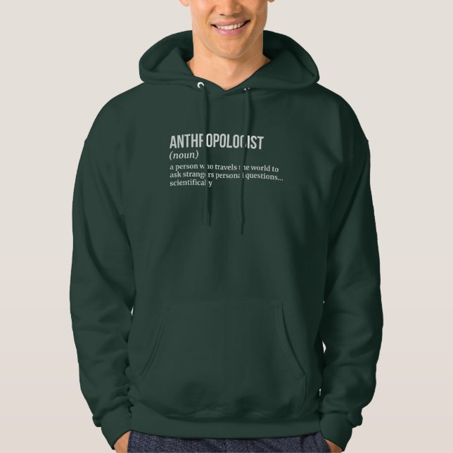 Kulturell antropolog Hoodie - Lustig definition (Framsida)