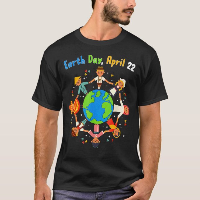 Kulturell mångfald Barnens Värld runt T Shirt (Framsida)