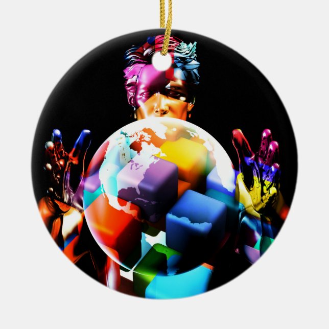 Kulturell mångfald i workforcen och hyra julgransprydnad keramik (Framsidan)