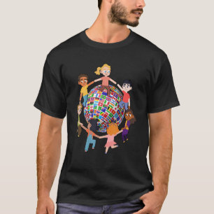 Kulturell mångfald Världens flaggor Olika national T Shirt