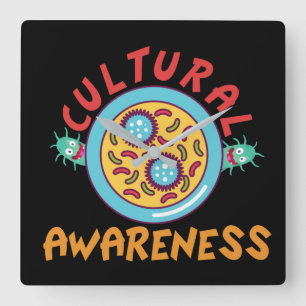 KULTURELL MEDVETENHET - LABLIFE SQUARE WALL CLOCK FYRKANTIG KLOCKA