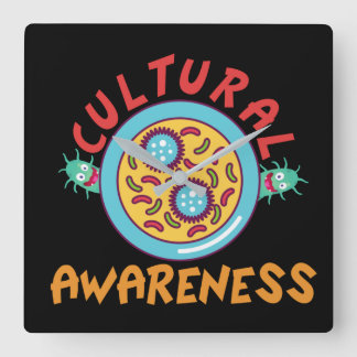 KULTURELL MEDVETENHET - LABLIFE SQUARE WALL CLOCK FYRKANTIG KLOCKA