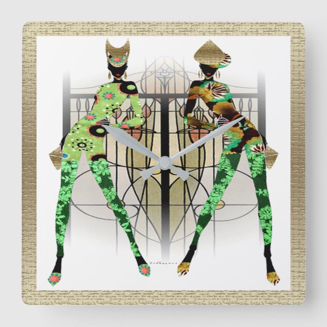 Kulturell storytell fyrkantig klocka (Framsida)