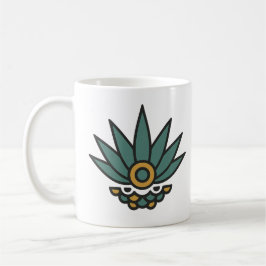 Kulturell Symbolism - Agave, Eagle & Snake Heart Kaffemugg