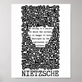KULTUREN är i fara, citat av Nietzsche Poster