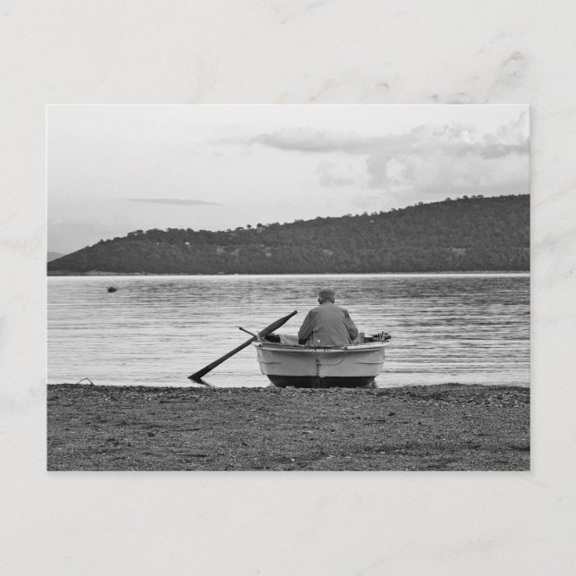 Kulturfoto för coola av den egeiska fiskaren vykort (Framsida)