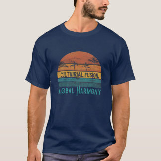 Kulturfusion, globalt harmoni t shirt