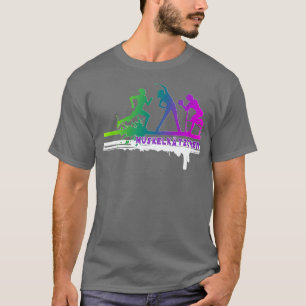 Kulturkattens utformning för idrottsarbetande kvin t shirt