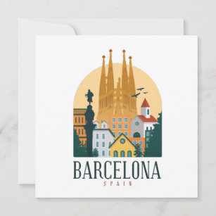 Kulturkort för Barcelona Spain Skyline