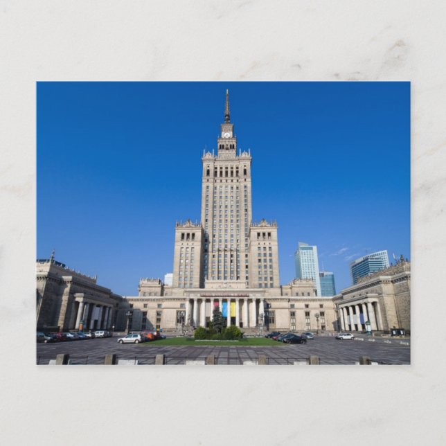 Kulturpalatset och vetenskapen i Warszawa Vykort (Framsida)