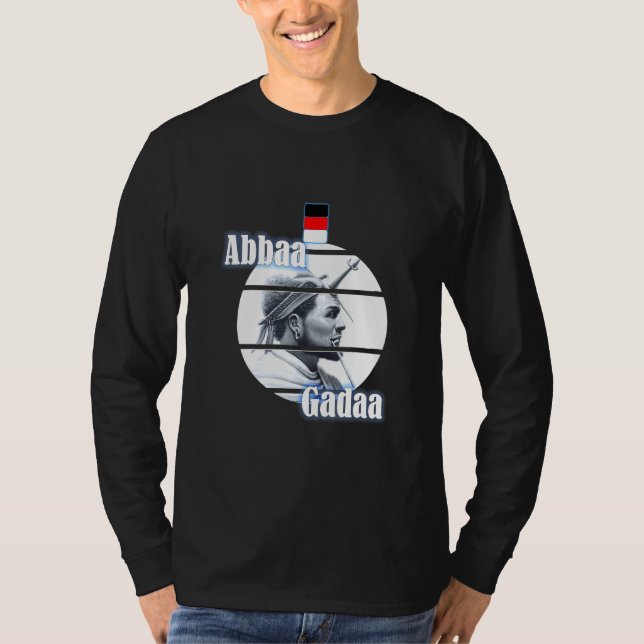 Kulturtraditionen i Oromo Abbaa Gada T Shirt (Framsida)
