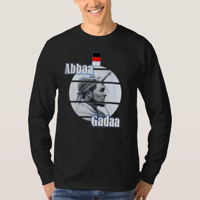 Kulturtraditionen i Oromo Abbaa Gada T Shirt (Framsida)