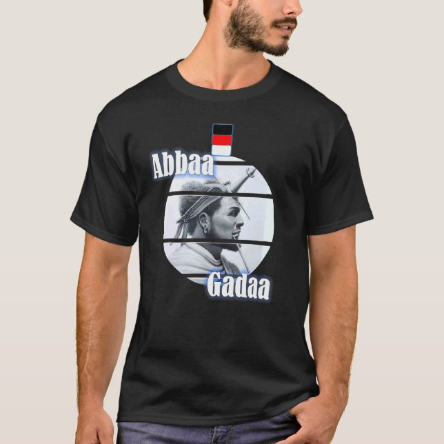 Kulturtraditionen i Oromo Abbaa Gada T Shirt (Framsida)