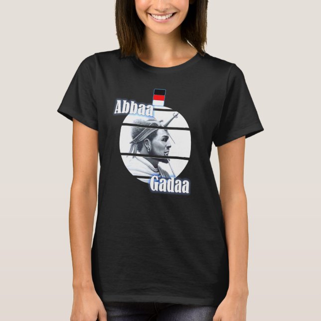 Kulturtraditionen i Oromo Abbaa Gada T Shirt (Framsida)