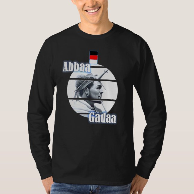 Kulturtraditionen i Oromo Abbaa Gada T Shirt (Framsida)