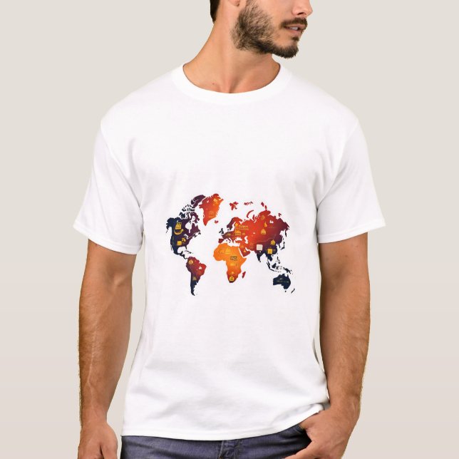 Kulturvärldskarta T Shirt (Framsida)