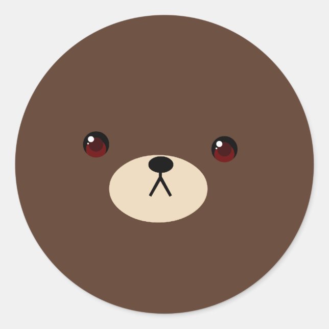 Kuma-klistermärken Runt Klistermärke (Framsida)