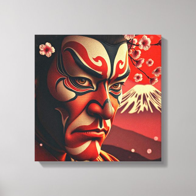 Kumadori Kabuki Canvastryck (Framsida)