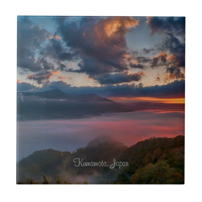 Kumamoto, Japan Sunset Kakelplatta (Framsidan)