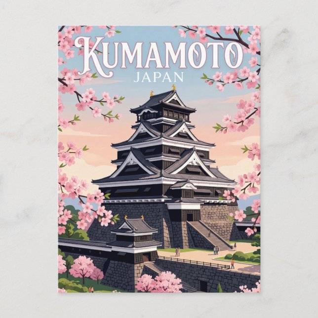 Kumamoto slott Japan Vykort (Framsida)