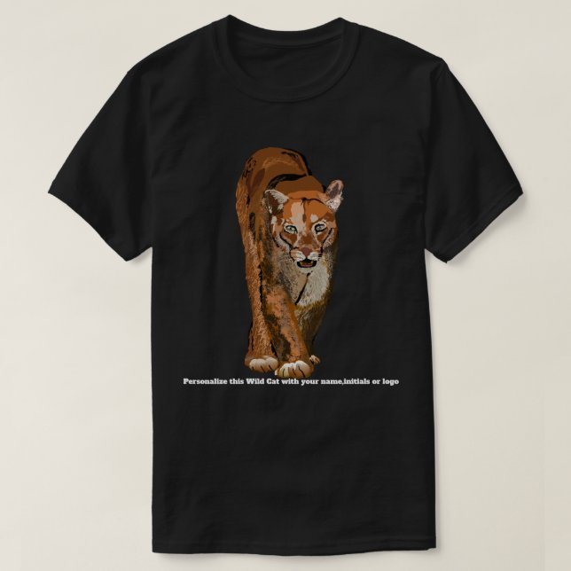 Kumar eller bergsskjorta, Lejona eller Puma T-skjo T Shirt (Design framsida)