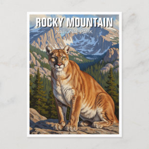 Kumar i Rocky Mountain National Park Travel Vykort