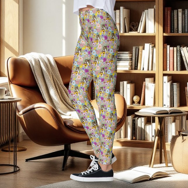 Kumarbergen Lejona Puma Flowers Leggings (Skapare uppladdad)