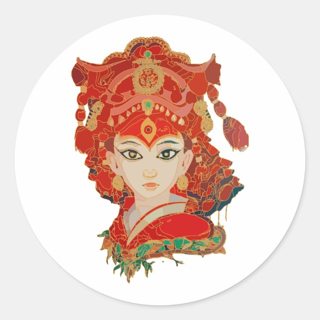 Kumari Runt Klistermärke (Framsida)