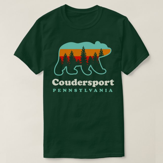 Kumdersport Pennsylvania Hunting Hiking Camping T Shirt (Design framsida)