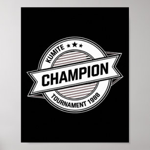 Kumite Champion Kampsport Kung Fu Karate Bio Poster
