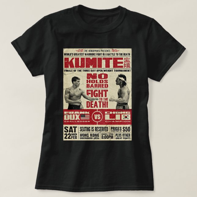 Kumite Fight Poster Classic T Shirt (Design framsida)