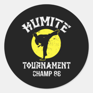 Kumite-turneringsmästare Vintage kampsport Karat Runt Klistermärke