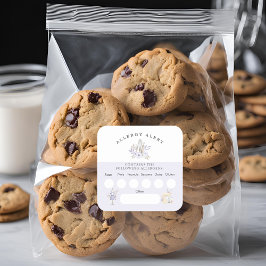 Kummel Bakery Allergy Alert Ingredients Food safet Fyrkantigt Klistermärke