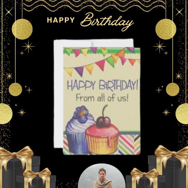 Kummel Balloon Teckning, Vintage Hälsning Julkort (Skapare uppladdad)