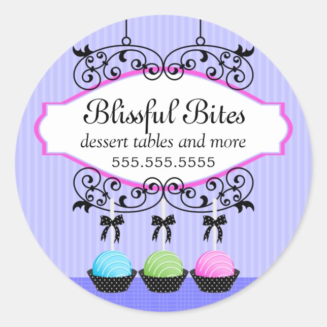 Kummel-butiksbakverk Runt Klistermärke (Framsida)