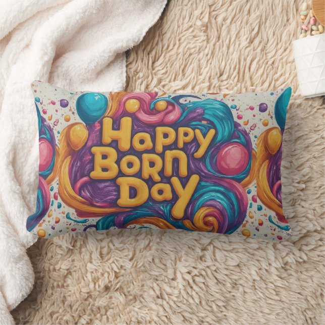 Kummel för lycklig-börden lumbarkudde (Filt)