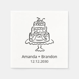 Kummel hand plockade Bröllop Pappersservett