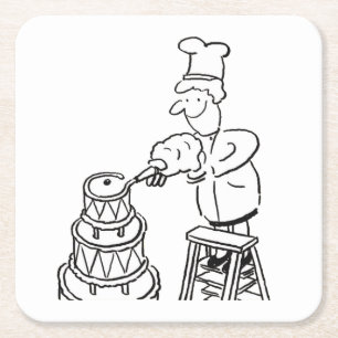 Kummel Maker-dekoration av giant kummel Underlägg Papper Kvadrat