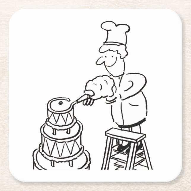 Kummel Maker-dekoration av giant kummel Underlägg Papper Kvadrat (Framsidan)