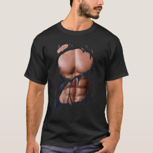 Kummel Muscles Ripping Torn Chest Sex Pack Abs Fit T Shirt