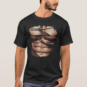 Kummel Muscles Ripping Torn Chest Sex Pack Abs Fit T Shirt