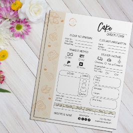 Kummelbeställning från baksidan av småföretagskumm reklamblad