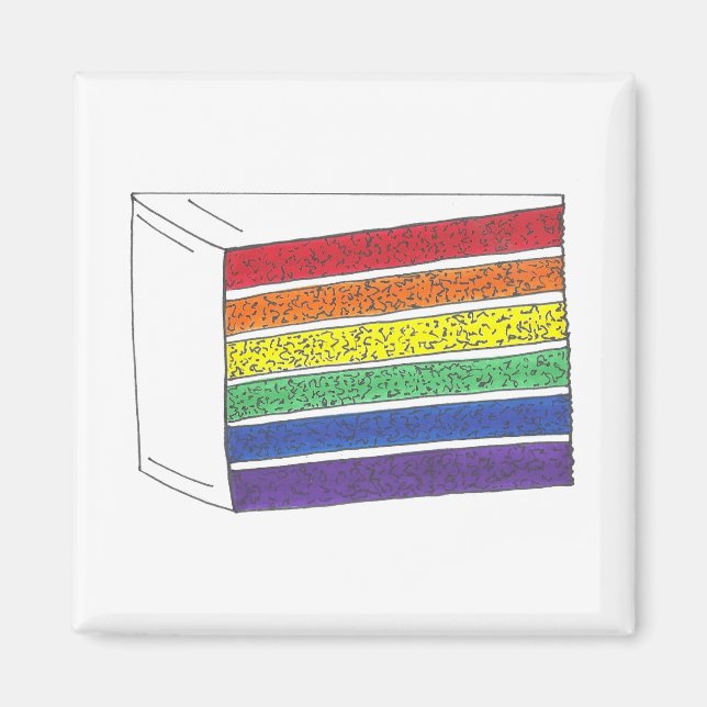 Kummelsegment av hbt-Gay pride-regnbåge Lagrar Brö Magnet (Framsidan)