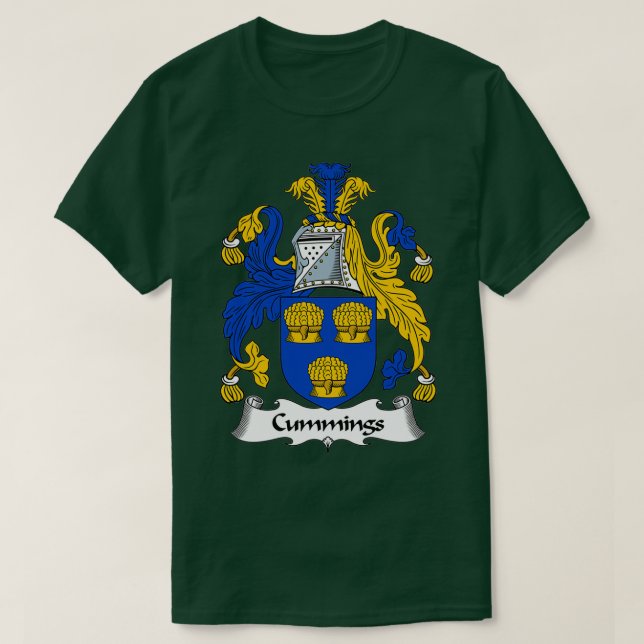 Kummering Jackar Arm Cummings Family Crest T Shirt (Design framsida)