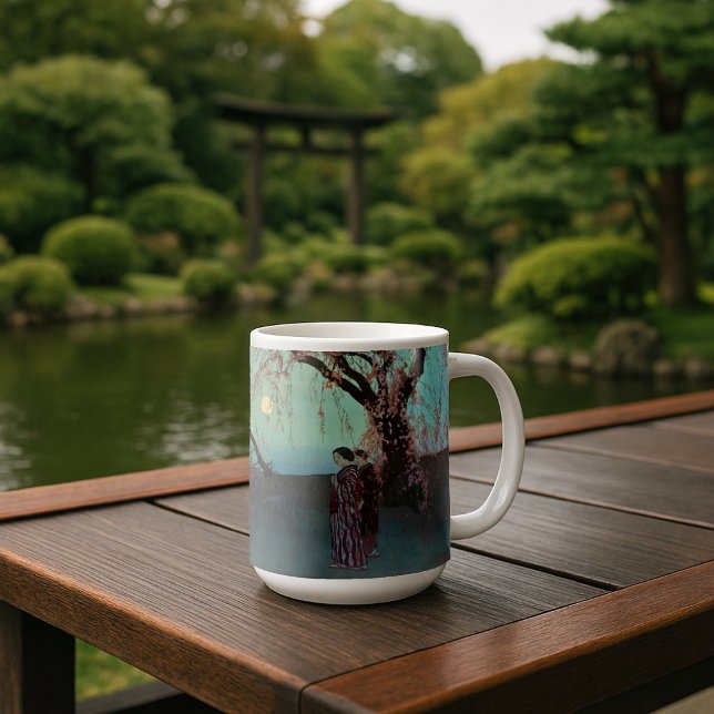 Kumoi Cherry Träd japansk skogblocksrepro Kaffemugg (Skapare uppladdad)
