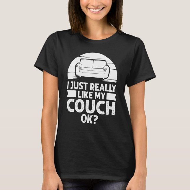 Kumpa citerar Soffa Potato Living Room T Shirt (Framsida)