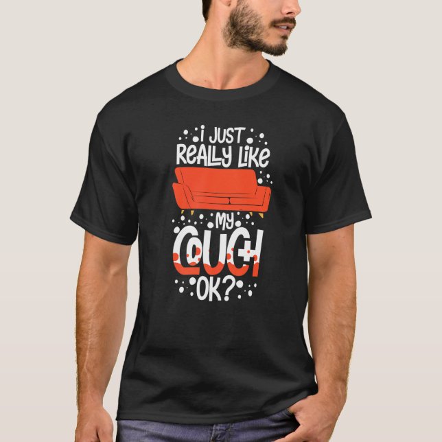 Kumpa citerar Soffa Potato Living Room T Shirt (Framsida)