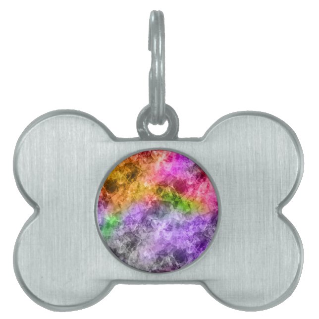 Kumpad exotisk Struktur Namnbricka Husdjur (Framsidan)