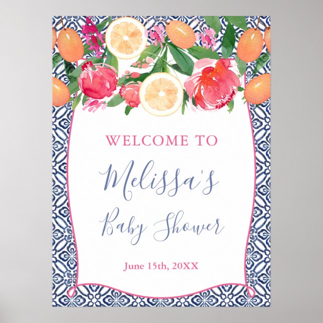 Kumquat Citrus Peonies (Spanien) Poster (Framsidan)