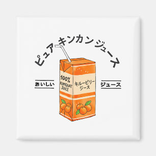 Kumquat Japansk Fruktjuice Japan Kanji Pojkar Flic Magnet